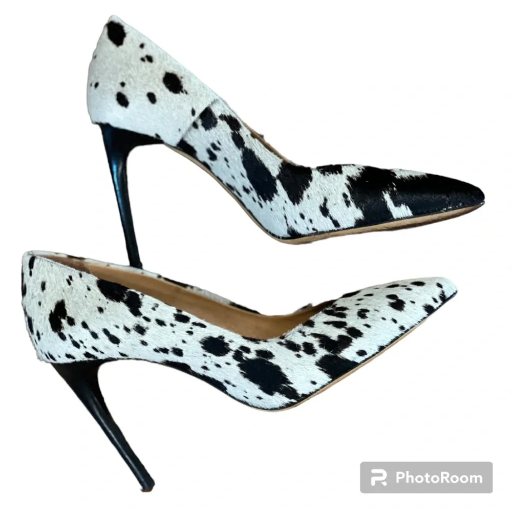 IRO Milos Calf Hair Animal Print Pumps Size 38